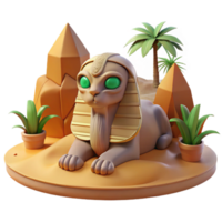 beautiful classic A mysterious sphinx with enigmatic eyes, resting in a desert oasis. Harsh, midday sunlight. Surreal style exclusive png