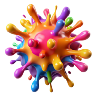 elegant minimalist A chaotic explosion of paint splatters, in a vibrant, expressionistic style high quality png