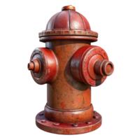impressive contemporary A close-up of a rusty fire hydrant, urban detail photography, textured lighting high quality png
