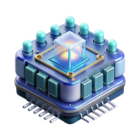 extraordinary vintage A quantum computer processing vast amounts of data, complex glowing circuits, abstract and futuristic exclusive png