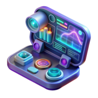 stunning traditional A futuristic, holographic interface, displaying complex data visualizations and interactive controls. Cyberpunk style, neon colors, dynamic composition original png