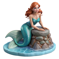 magnificent rustic A beautiful siren perched on a rock by the sea, her enchanting song luring sailors to their doom. Pre-Raphaelite style, mysterious atmosphere high quality png