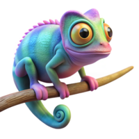 wonderful vintage A tiny chameleon perched on a branch, vibrant colors, macro photography style exclusive png