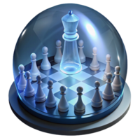 elegant traditional A giant chessboard with human pawns standing frozen in mid-game, illuminated by a dramatic spotlight. Surrealist photography style 4K png