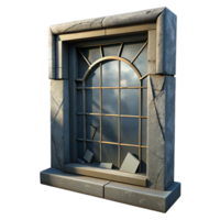 serene abstract A broken window in an abandoned building, urban decay theme, dim overcast light, gritty realism original png
