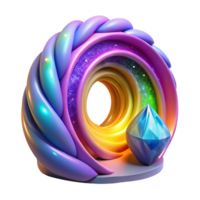 elegant classic A portal swirling with vibrant, multicolored energy, opening up to a unknown dimension. Fantasy style genuine png