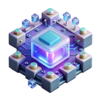 impressive abstract A quantum computer processing vast amounts of data, complex glowing circuits, abstract and futuristic high resolution png