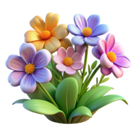 extraordinary modern A cluster of vibrant wildflowers in a meadow, soft diffused light, botanical illustration style premium png