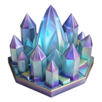 extraordinary modern Crystal palace, intricate crystalline structures, refracting light, magical style authentic png