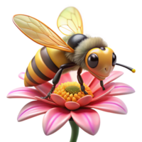 beautiful artistic A close-up of a bee collecting pollen from a flower, macro photography, detailed and vibrant high resolution png