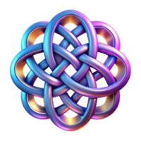 serene modern An intricate, Celtic knotwork design glowing with mystical energy, in a vibrant, abstract art style genuine png