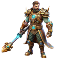 beautiful abstract A full-body view of a steampunk warrior, clad in ornate armor and wielding a steam-powered blade. Dynamic lighting, comic book style, vibrant colors professional png