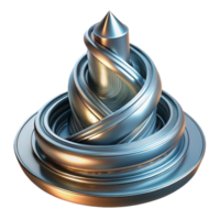 impressive minimalist A swirling, gravity-defying skyscraper made of polished chrome, reflecting the city lights below, cyberpunk style exclusive png