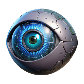 sereno moderno uma fechar-se do uma cibernético olho com intrincado detalhes, brilhando circuitos, cyberpunk estilo, escuro, temperamental iluminação Prêmio png