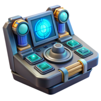 magnificent artistic A futuristic control panel with glowing buttons and displays, complex and intricate, sci-fi style high resolution png