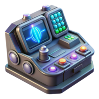 dramatic classic A futuristic control panel with glowing buttons and displays, complex and intricate, sci-fi style original png