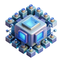 magnificent contemporary A quantum computer processing vast amounts of data, complex glowing circuits, abstract and futuristic authentic png