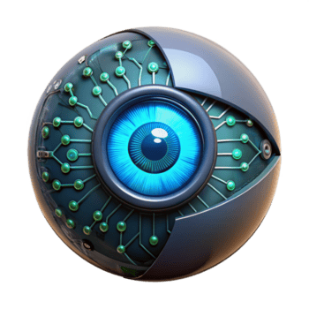 sereno minimalista uma fechar-se do uma cibernético olho com intrincado detalhes, brilhando circuitos, cyberpunk estilo, escuro, temperamental iluminação detalhado png