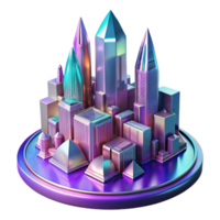 serene contemporary A futuristic cityscape, composed of towering crystalline structures, reflecting the vibrant hues of a nebula in the sky. Art deco style, sharp lines, highly detailed 4K png