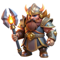 wonderful vintage A fierce, armored dwarf king holding a battle-axe, illuminated by torchlight, in a realistic fantasy style 4K png