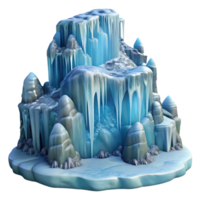 wonderful minimalist A frozen waterfall, intricate ice formations, dramatic lighting authentic png