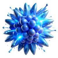 magnificent rustic A chaotic explosion of particles and light trails, resembling a supernova, with a cool, electric blue palette and a dynamic, abstract expressionist style original png