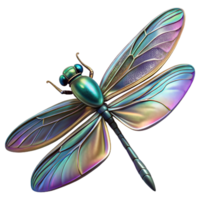 serene traditional A close-up of a dragonfly's wings, iridescent colors, macro photography style authentic png