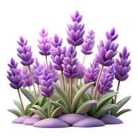 vibrant abstract A field of lavender flowers swaying in the breeze, soft purple hues, Impressionist style high quality png