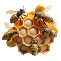vibrant vintage A swarm of bees buzzing around a honeycomb, close-up view, natural lighting, documentary style high resolution png