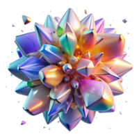 stunning rustic A chaotic explosion of colorful particles, resembling shattered stained glass, with a soft, ethereal glow and a dreamlike, surrealist style 4K png