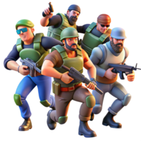 elegant minimalist A group of rebels fighting against heavily armed soldiers, dynamic action scene, gritty realism style, dramatic lighting, muted color palette detailed png