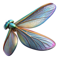 serene contemporary A close-up of a dragonfly's wing, intricate venation, iridescent colors, macro photography style original png