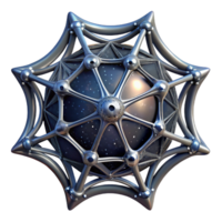 beautiful minimalist A delicate, spiderweb-like structure woven with starlight connecting celestial bodies, in a cosmic horror, H.R. Giger style professional png