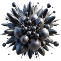serene artistic A chaotic explosion of particles and light trails, in a high-contrast, black and white, abstract expressionist style 4K png