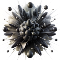 dramatic minimalist A chaotic explosion of particles and light trails, in a high-contrast, black and white, abstract expressionist style high resolution png