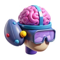 stunning contemporary A brain-computer interface connecting a human mind to a virtual world, surreal, psychedelic style premium png