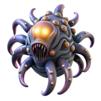 serene modern A colossal, biomechanical space creature floats through the void of space, its tentacles adorned with glowing orbs. H.R. Giger style, dark lighting, surreal atmosphere detailed png