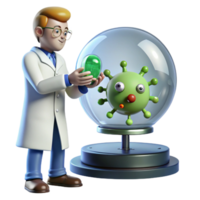 stunning vintage A scientist in a sterile laboratory examines a pulsating, alien organism contained within a glass sphere. Photorealistic style, clinical lighting, scientific accuracy 4K png