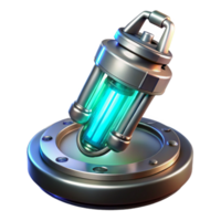 extraordinary traditional A futuristic weapon, pulsing with energy, floats in the center of a sterile laboratory. Sci-fi thriller style, dramatic lighting, metallic reflections genuine png