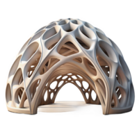 elegant creative Parametric architecture pavilion, complex curved forms, intricate lattice structure, soft diffused light, highly detailed, Parametric style original png