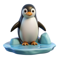 extraordinary abstract A solitary penguin standing on an icy floe, overcast lighting, photorealistic style detailed png