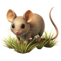 stunning vintage A tiny field mouse scurrying through tall grass, soft lighting, realistic illustration genuine png