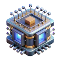 stunning vintage A highly detailed rendering of a quantum computer, with glowing wires and intricate components. Technical illustration style detailed png