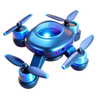 serene abstract A futuristic drone with glowing blue accents, hovering in mid-air. Product design style authentic png