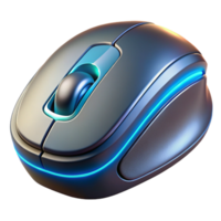 elegant minimalist A close-up of a futuristic computer mouse with glowing accents. Product design style original png