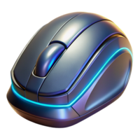 magnificent rustic A close-up of a futuristic computer mouse with glowing accents. Product design style authentic png