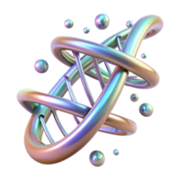 dramatic traditional A holographic projection of a human DNA strand, rotating slowly, with data streams flowing around it. Science fiction style high quality png