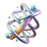 elegant creative A holographic projection of a human DNA strand, rotating slowly, with data streams flowing around it. Science fiction style high resolution png