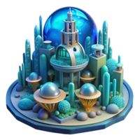 extraordinary contemporary Underwater city, bioluminescent coral structures, futuristic architecture, deep ocean setting, dreamlike, science fiction style genuine png