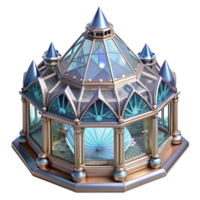 beautiful contemporary Crystal palace, intricate glass and metal framework, sparkling facets, ethereal light, Art Nouveau style 4K png